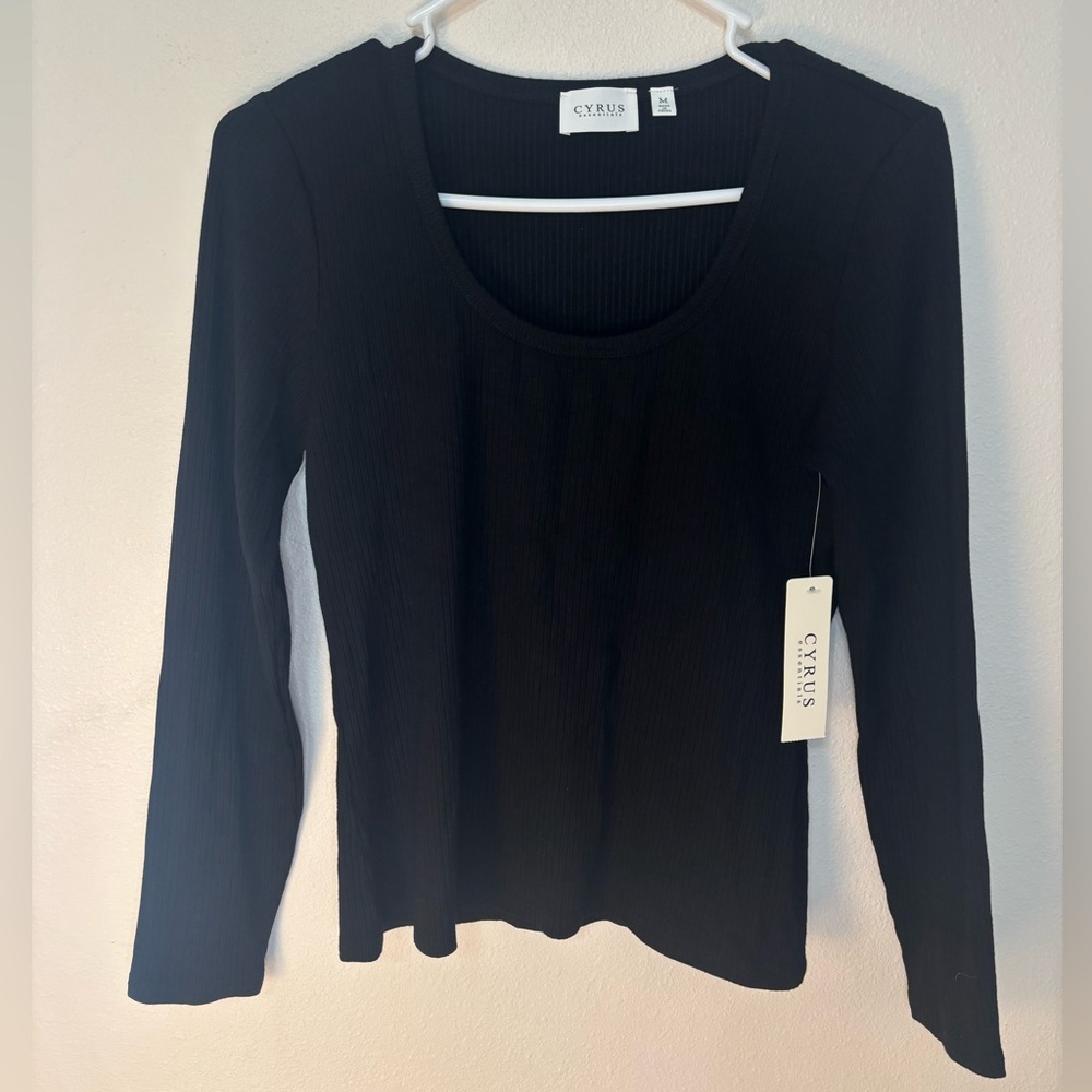 NEW with tag Cyrus Women's Black Long Sleeve Top